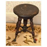 Vintage wooden piano stool