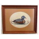 Vintage duck needlepoint