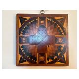 Vintage wooden game board inlayed wood