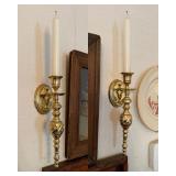 Vintage brass sconces candle holders