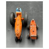vintage mini cast iron toy tractor & missing head
