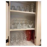 Cabinet lot glassware