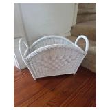 Wicker magazine rack