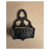 Cast iron match holder/ wall pocket