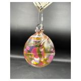 Loretta Eby Hot Glass angel bridge ornament