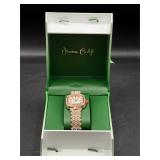 Jessica Carlyle square watch rose gold-tone finish