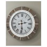 Hobby Lobby Brown & White Wood Wall Clock