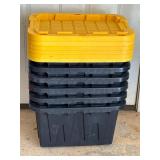 Lot of 6 totes with lids