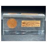 PRESIDENT REAGAN INAUGURAL PLATFORM PAPERWEIGHT