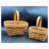 Pair of Longaberger baskets handwoven