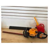Poulan Pro PP2822 gasoline hedgers & gas can