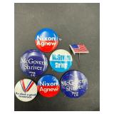 Vintage political campaign buttons
