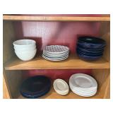 Assorted dishes blue & white theme