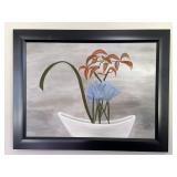 Japanese flower painting signed Radow