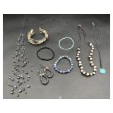 multiple costume jewelry pieces