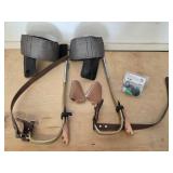 Pro lineman Buckingham titanium shank gaffs & pads