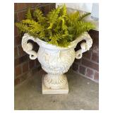 Lightweight plastic urn planter