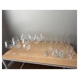 Assorted bar ware glass wares