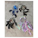 decorative dream catchers  hanging on walls