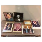 collection- US presidential portraits memorabilia