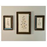pressed floral art panels framed