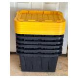Lot of 6 totes with lids