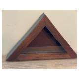 Wooden flag shadowbox display