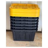 Lot of 6 storage totes and lids