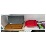 Cutting boards , lighters, pyrex baker