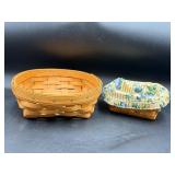 2 Longaberger handwoven baskets
