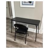 Folding table and chair