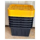 Lot of 6 totes with lids