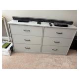 MODERN Classic 6 Drawer Dresser dove gray finish