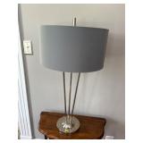 Table Lamp sleek silver-toned base