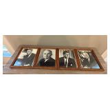 4 vintage framed presidential photos