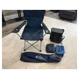 Folding chair and cooler bags