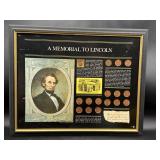 1974 Lincoln Memorial Framed Coin Set
