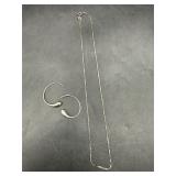 Sterling silver earrings & necklace