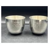 Vintage Thomas Jefferson Stieff Pewter cups