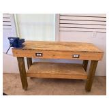 Work bench and Irwin vise