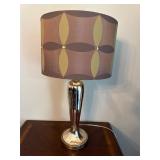 Table Lamp sleek silver-toned base