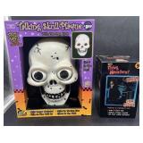 Halloween Skeleton Plaque & Flying Grim Reaper