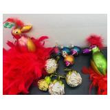 10 Assorted Glass Blown Ornaments