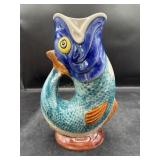Vintage Majolica Gurgling Fish Pitcher