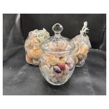 Assorted Seashells, Lidded Glass Jar