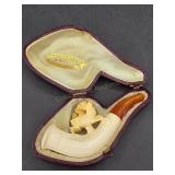 Antique J Gillis mircham pipe in case