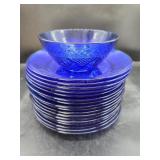 Vintage Cristal D'Arques-Durand Cobalt Glassware