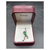 Emerald Frog Necklace