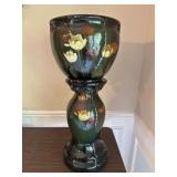 Weller Louwelsa Pottery Jardiniere and Pedestal