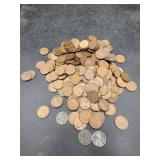 Collection of assorted Wheat Pennies